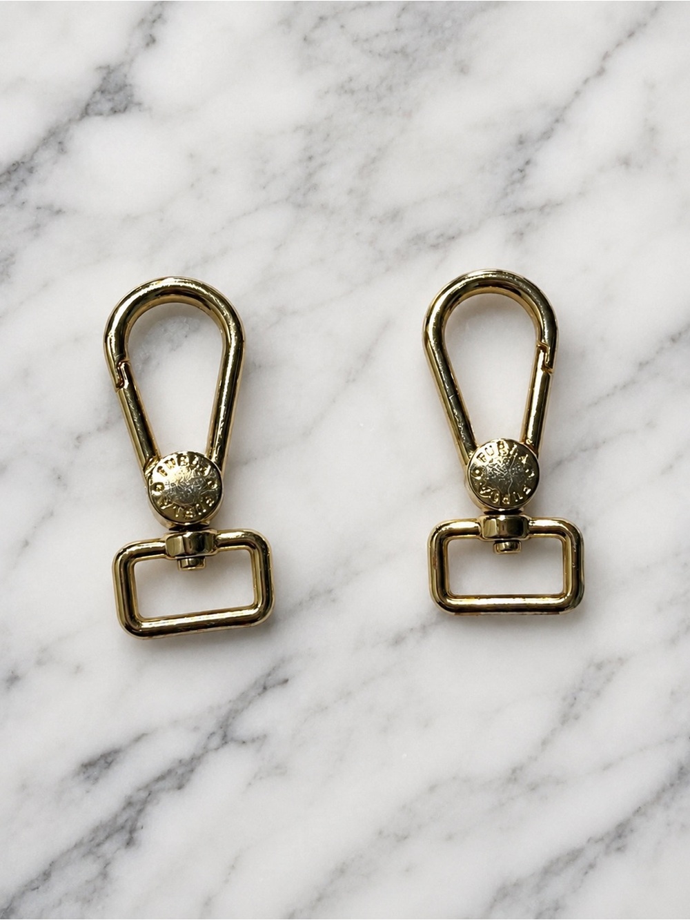 Furla Gold Tone Swivel Clasp Hooks Set of 2 Replacement Bag Hardware